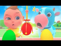 Egg Picker Cartoon - Supprise Eggs And Cute Animals for Kids - Rabbit & Dairy Cow | Boo Kids Cartoon