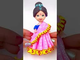 DIY How to Make Polymer Clay Miniature Rainbow Doll Dress | DIY Easy Polymer Clay Tutorial | ASMR