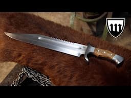 Forging a classic Rambo bowie knife, part 2, making the handle.