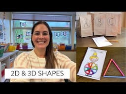 Teaching Geometry in First Grade // 2D and 3D shapes activities for 1st grade