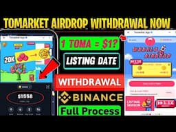 Tomarket Token Withdrawal process | $TOMA Token Claim Today | Tomarket Listing Season Weekly Airdrop