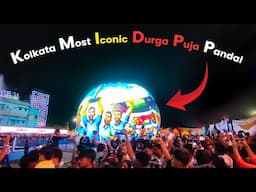 🔥Kolkata Durga Puja 2024 Santosh mitra square 2024 || The Sphere Kolkata Durga Puja || Las Vegas