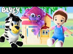 Bluey What's in the Box Slime Monster with Ms Rachel Doll | Baby Bluey Adventures