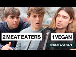 Meat eaters try to convince vegan that what he’s doing is POINTLESS.