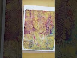 Making collage papers with my gelli plate + stencils. #shorts #mixedmedia