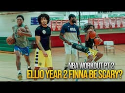 ellio & tahaad PRO NBA workout PART 2. Elliot Cadeau can shoot that sh*t? 🎯