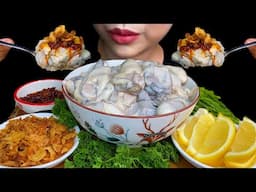 กินหอยนางรม||RAW OYSTER MUKBANG * FRESH SEAFOOD *