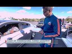 North Charleston PD hosts "A Day of Thanksgiving" turkey giveaway