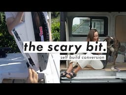 Our Maxx Fan install | cutting a hole in our self build camper van