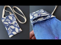 How to sew a cell phone bag | diy cell phone bag | diy phone pouch easy | phone bag sewing tutorial