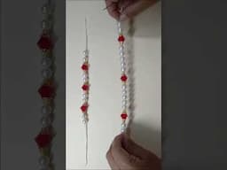 Moti Toran, How to make a Pearl Bandhanwar, #diy #homedecor #handmadetoran #motitoran #beadedtoran