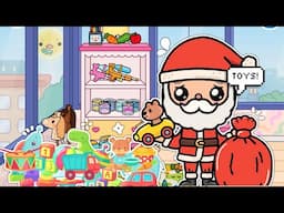 Santa STEALS From The *TOY STORE* 🚂🧸 || *WITH VOICE* 🎙️|| Toca Boca TikTok Roleplay 🩵🌈