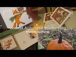 Cosiest Autumnal Vlog Ever 🍂 Christmas Has Started | Artist Mama Diaries 🐻🌿 | Studio Vlog 🍄