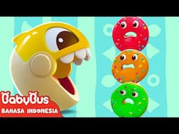 Pacman dan Donat | Belajar Warna | Animasi yang Menyenangkan | BabyBus Bahasa Indonesia