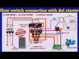 Float switch connection with dol starter