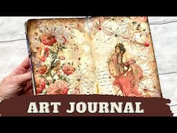 Mixed Media Art Journal with Rica Paper ❤️🌺❤️