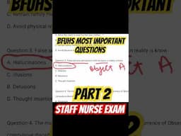 #bfuhs #staffnurse #staffnurseexamquestions