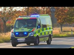 premedic KRISTIANSTAD (AMBULANS 9140) i utryckning rettungsdienst auf Einsatzfahrt 緊急走行 救急車