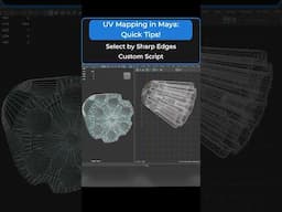 Select Sharp Edges in Maya with This Simple Script! #3dmodeling #autodeskmaya #gamedev