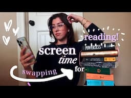 swapping screen time for reading for a week + getting out of a slump