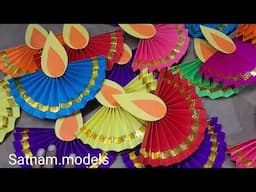 Diya making with paper || diya wall hanging craft idea || Diwali toran || diya craft with paper