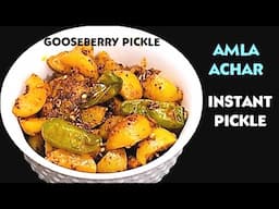 Amla Achar Recipe/Amla Pickle Recipe/Gooseberry Pickle/Instant Amla Pickle Recipe/Rajan Singh Jolly