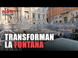 Fontana di Trevi en obras: instalan una pasarela y una piscina para tirar las monedas