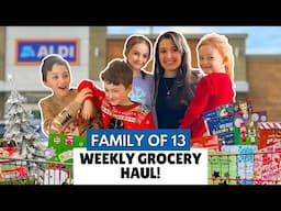 $1100 Weekly Grocery & Holiday Haul for Our Family of 13!