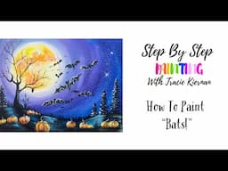 How To Paint "Bats - Landscape" - Halloween Painting Tutorial