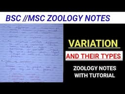 VARIATION AND THIER TYPES||ZOOLOGY NOTES #bsczoologynotes #msczoologynotes @ZOOLOGYNOTES #vbu #bhu