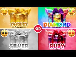 Choose Your Gift! 🎁 Gold, Diamond, Silver or Ruby 💛💎🤍💖 How Lucky Are You? 😱 Quiz Shiba