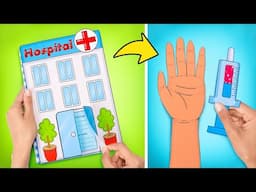 Livro pop-up hospitalar de papel 🏥 || Ideias DIY divertidas usando papel!