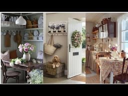 English country style farmhouse decorating ideas.Country farmhouse decor.#vintagestyle #rusticdecor