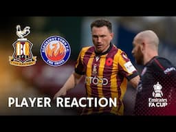 PLAYER REACTION: Evans happy to make first start as Bantams progress in Emirates FA Cup