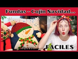 Te sorprenderá lo FACIL de Hacer esta Funda o Cojin Navideño