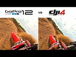 Ultimate Motocross ACTION CAMERA Comparison! - GoPro Hero 12 vs DJI Osmo Action 4