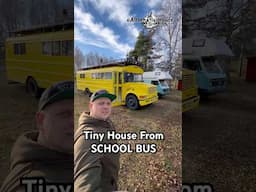 International School Bus Converted into Cozy Tiny House