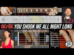 AC/DC - You Shook Me All Night Long - TAB & fretLIVE - Complete Song Guitar Lesson