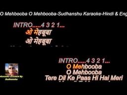 O Mehbooba Tere Dil Ke Pass Hi-Karaoke with Scrolling Lyrics Hindi & English