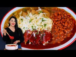 Quick WET JUICY Smothered ENCHILADAS, An Easy Mexican Dinner Recipe!  ( Enchiladas Ahogadas )