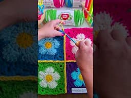 Crochet Granny Square Flower #shorts