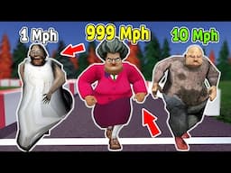 Fat Granny vs Fat Scary Teacher vs Fat Grandpa | speed ​​simulator - funny horror animation (p.338)