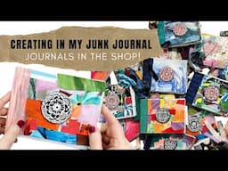 creating in my junk journal // new journals in the shop