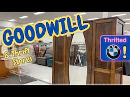 Goodwill THRIFT WITH ME || BMW THRIFTED AT GOODWILL!!! || goodwill thrifting 2023 youtube video