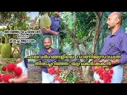 ഫലവർഗ കൃഷിയിലെ വാണിജ്യ സാധ്യത , നേട്ടമുറപ്പാക്കിയ യുവ കർഷകൻ , Rambutan  Farming Kerala