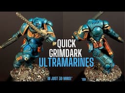 Speed Painting Grimdark ULTRAMARINES Space Marines - quick and easy tutorial!!