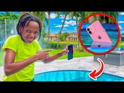 Siah Throws His Mother's NEW IPhone 16 in The Pool