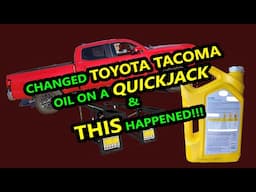 2022 Toyota Tacoma First Oil Change with a QUICKJACK...and THIS HAPPENED!!!! #quickjack #tacoma