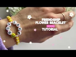 friendship flower bracelet tutorial, beginner friendly, DIY flower bracelet