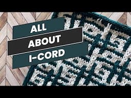 How To Knit I-Cord Tutorial, Applied iCord, Mosaic Knitting, Knitting i-Cord, Knit Washcloth